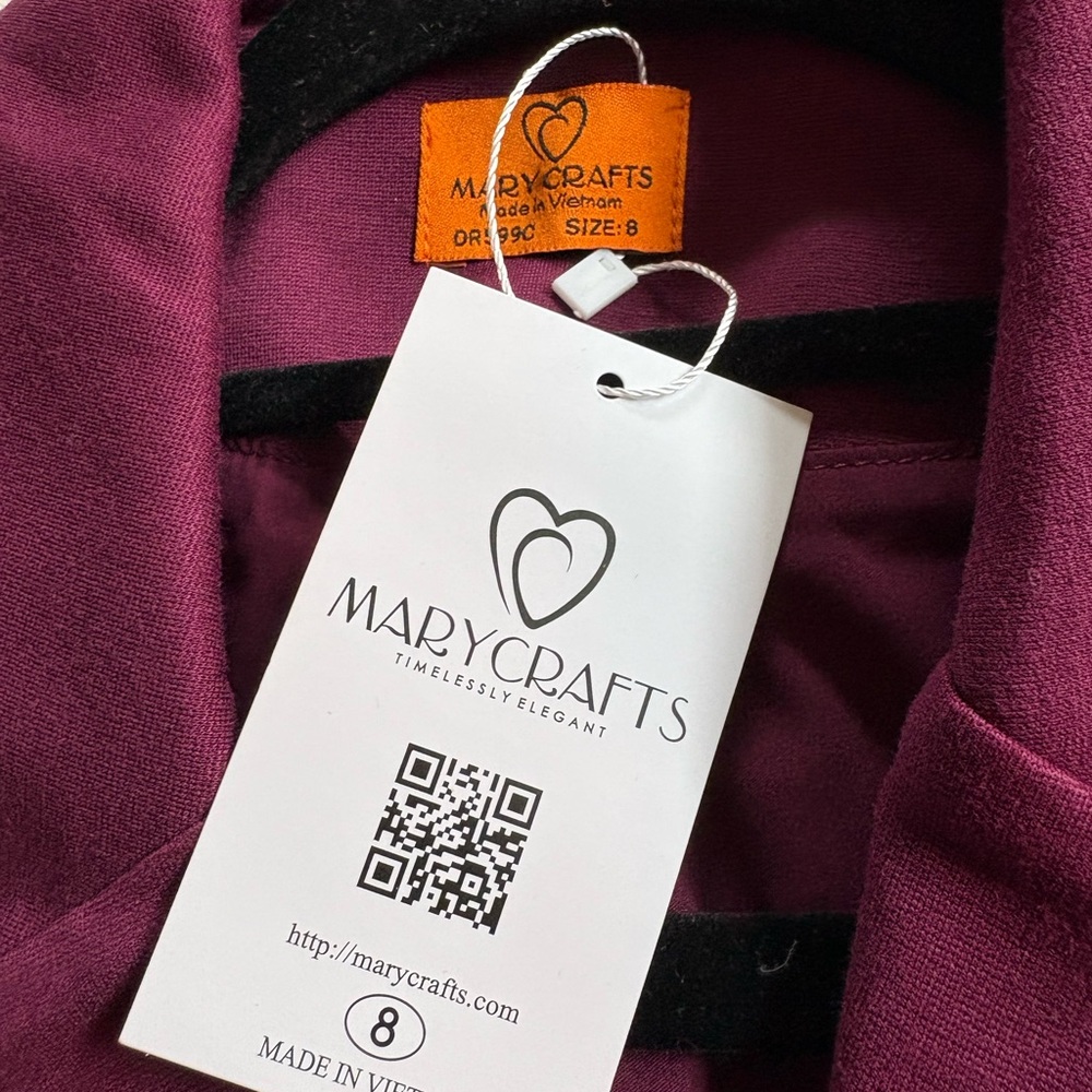 NWT, Mary Crafts Burgundy Blazer - Picture 5 of 5